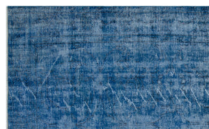 Blue Over Dyed Vintage Rug 6'1'' x 9'11'' ft 185 x 301 cm