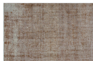 Brown Over Dyed Vintage Rug 5'6'' x 8'4'' ft 167 x 253 cm
