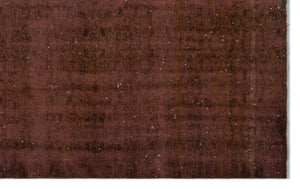 Brown Over Dyed Vintage Rug 6'0'' x 9'5'' ft 183 x 287 cm