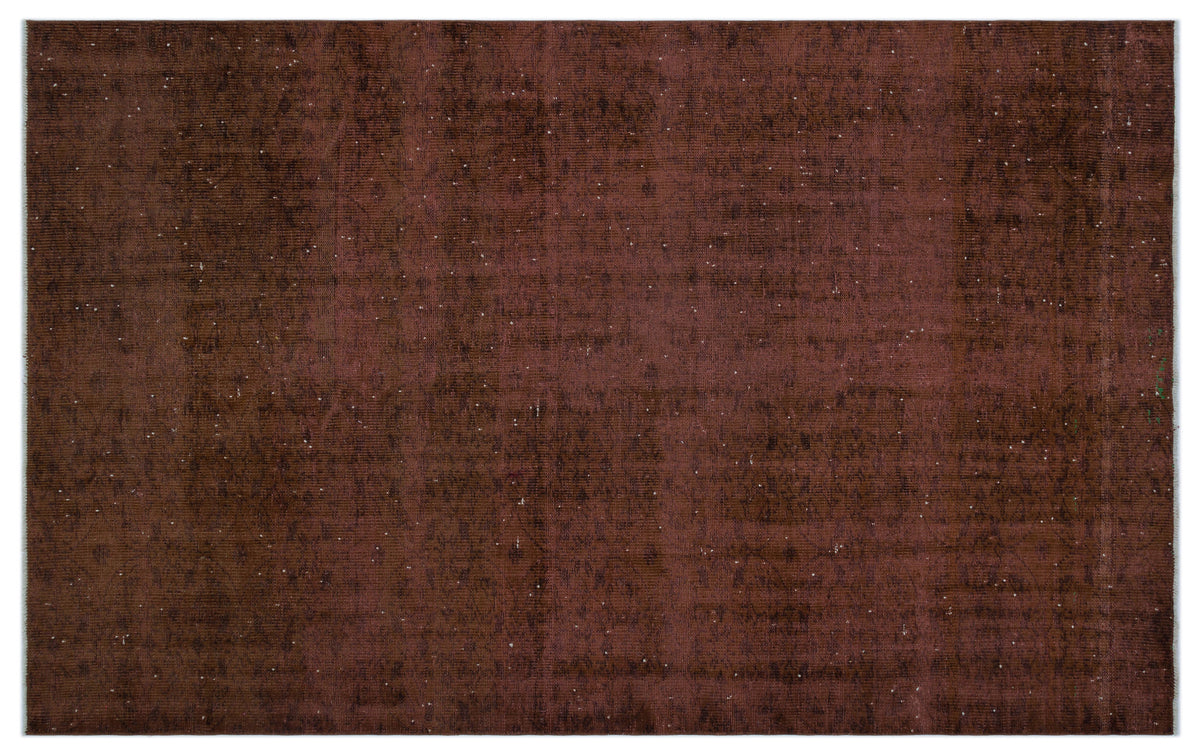 Brown Over Dyed Vintage Rug 6&#39;0&#39;&#39; x 9&#39;5&#39;&#39; ft 183 x 287 cm