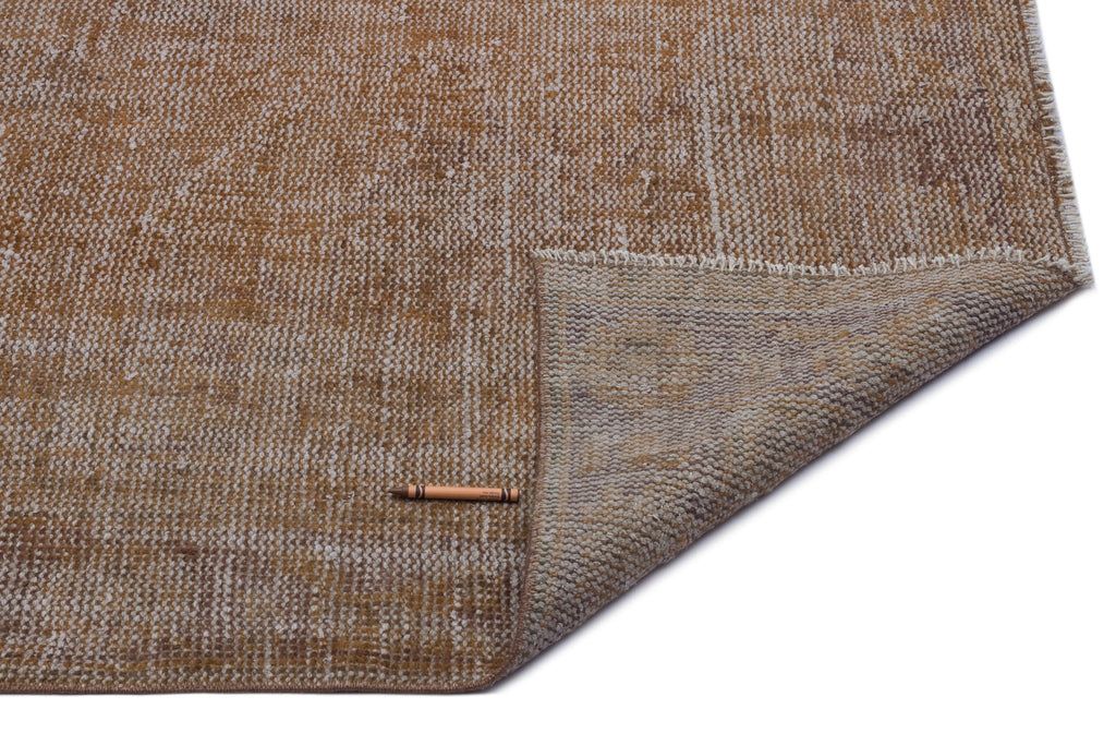 Brown Over Dyed Vintage Rug 6'1'' x 9'11'' ft 185 x 303 cm