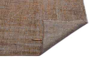 Brown Over Dyed Vintage Rug 6'1'' x 9'11'' ft 185 x 303 cm