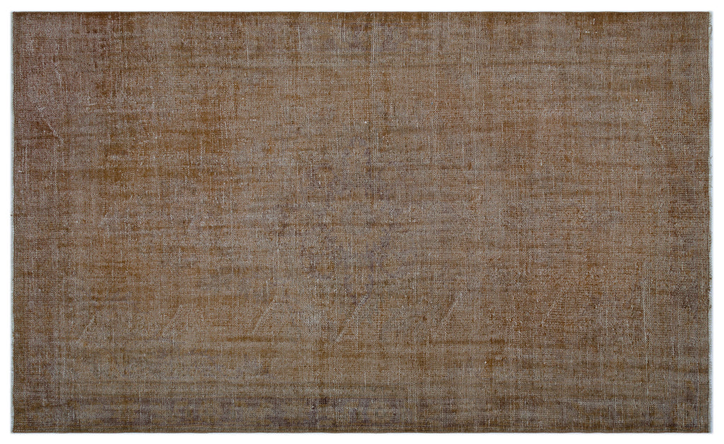 Brown Over Dyed Vintage Rug 6'1'' x 9'11'' ft 185 x 303 cm