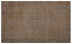 Brown Over Dyed Vintage Rug 6'1'' x 9'11'' ft 185 x 303 cm