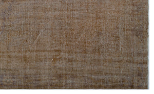 Brown Over Dyed Vintage Rug 6'1'' x 9'11'' ft 185 x 303 cm