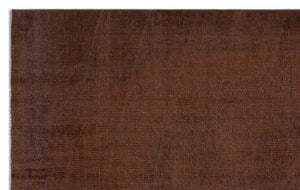 Brown Over Dyed Vintage Rug 5'3'' x 8'5'' ft 160 x 257 cm