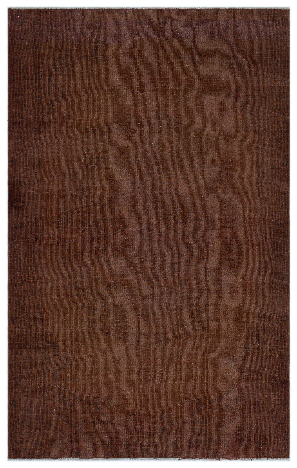 Brown Over Dyed Vintage Rug 5'3'' x 8'5'' ft 160 x 257 cm
