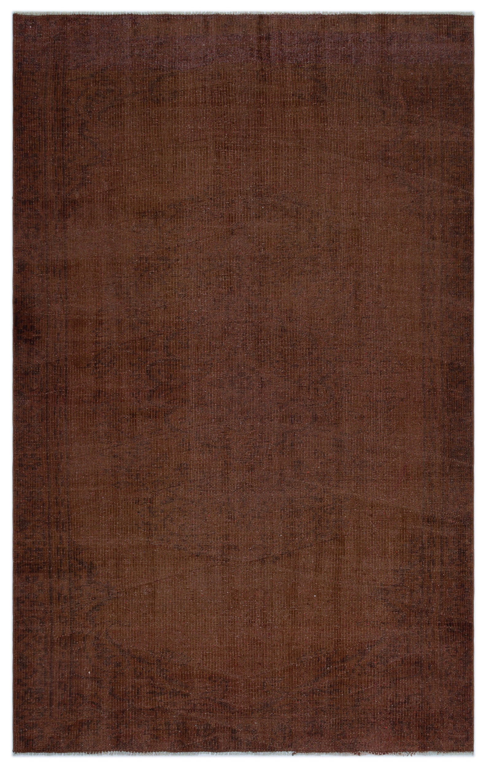 Brown Over Dyed Vintage Rug 5'3'' x 8'5'' ft 160 x 257 cm