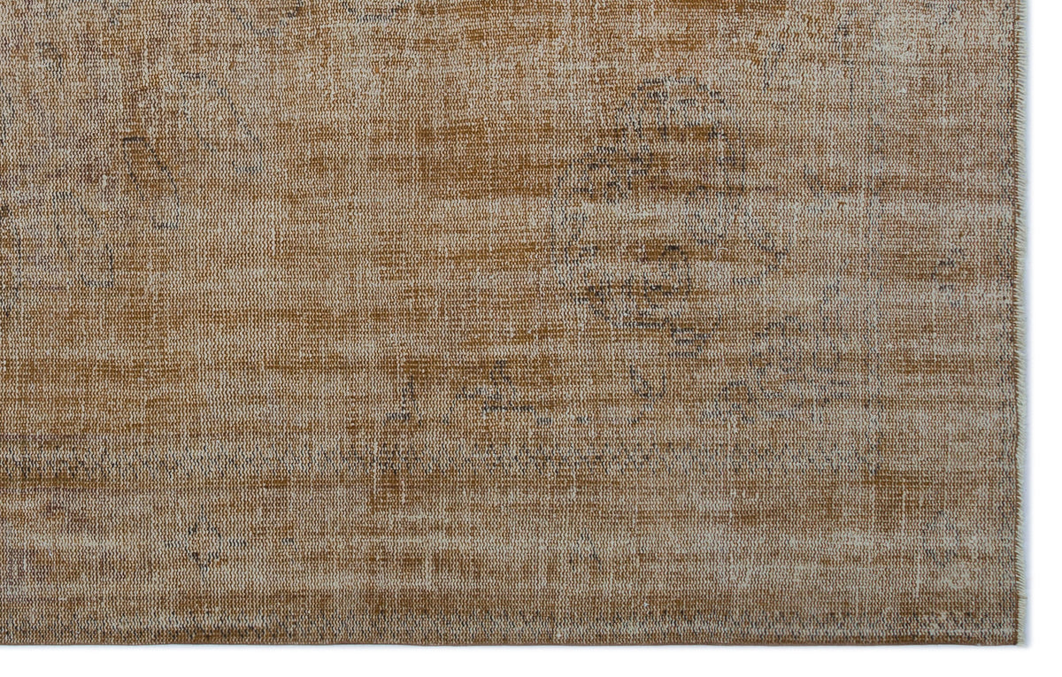 Brown Over Dyed Vintage Rug 6&#39;0&#39;&#39; x 9&#39;5&#39;&#39; ft 183 x 288 cm