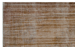 Brown Over Dyed Vintage Rug 6'0'' x 9'5'' ft 183 x 288 cm