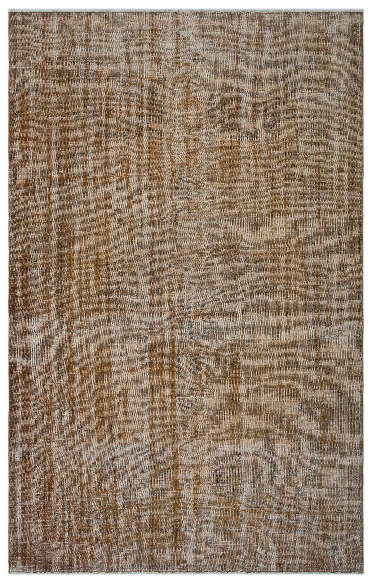 Brown Over Dyed Vintage Rug 6&#39;0&#39;&#39; x 9&#39;5&#39;&#39; ft 183 x 288 cm