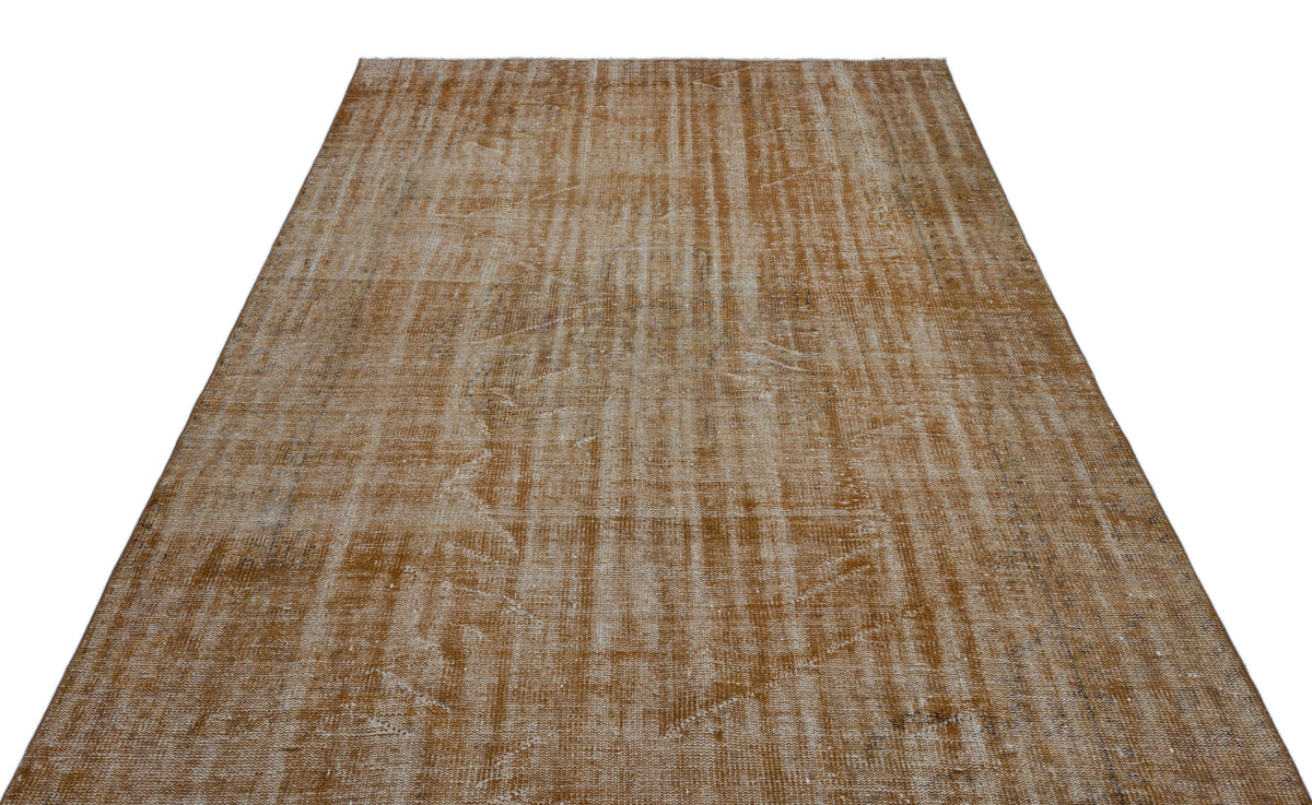 Brown Over Dyed Vintage Rug 6&#39;0&#39;&#39; x 9&#39;7&#39;&#39; ft 184 x 293 cm