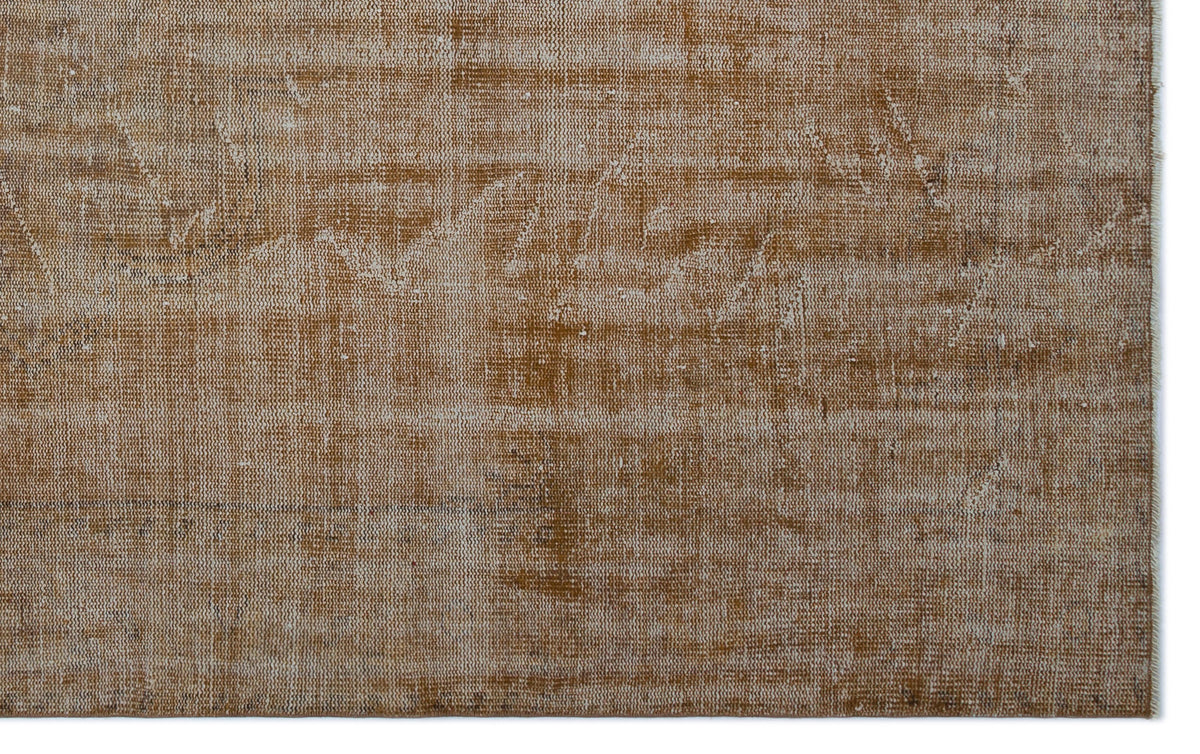 Brown Over Dyed Vintage Rug 6&#39;0&#39;&#39; x 9&#39;7&#39;&#39; ft 184 x 293 cm