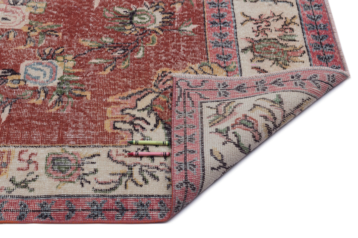 Naturel Over Dyed Vintage Rug 5&#39;7&#39;&#39; x 9&#39;7&#39;&#39; ft 170 x 291 cm