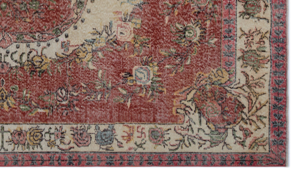 Naturel Over Dyed Vintage Rug 5&#39;7&#39;&#39; x 9&#39;7&#39;&#39; ft 170 x 291 cm