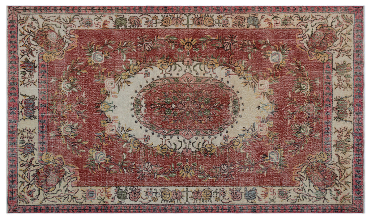 Naturel Over Dyed Vintage Rug 5&#39;7&#39;&#39; x 9&#39;7&#39;&#39; ft 170 x 291 cm