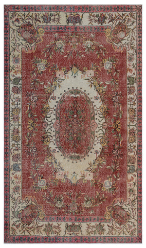 Naturel Over Dyed Vintage Rug 5'7'' x 9'7'' ft 170 x 291 cm