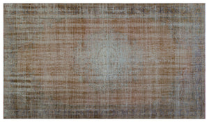Brown Over Dyed Vintage Rug 5'9'' x 9'10'' ft 175 x 300 cm