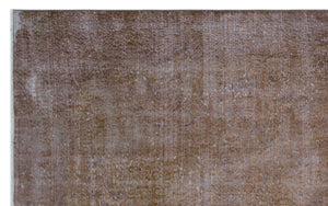 Brown Over Dyed Vintage Rug 6'6'' x 10'3'' ft 198 x 313 cm