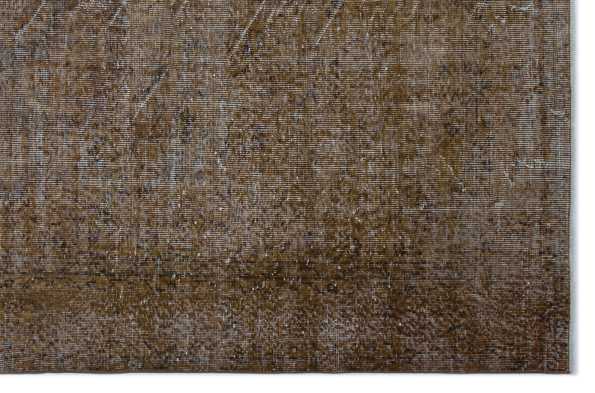 Brown Over Dyed Vintage Rug 6'0'' x 9'4'' ft 184 x 284 cm
