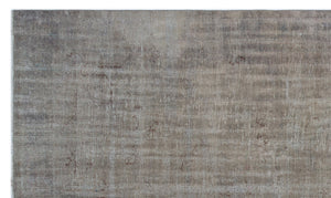 Gray Over Dyed Vintage Rug 5'7'' x 9'8'' ft 171 x 295 cm