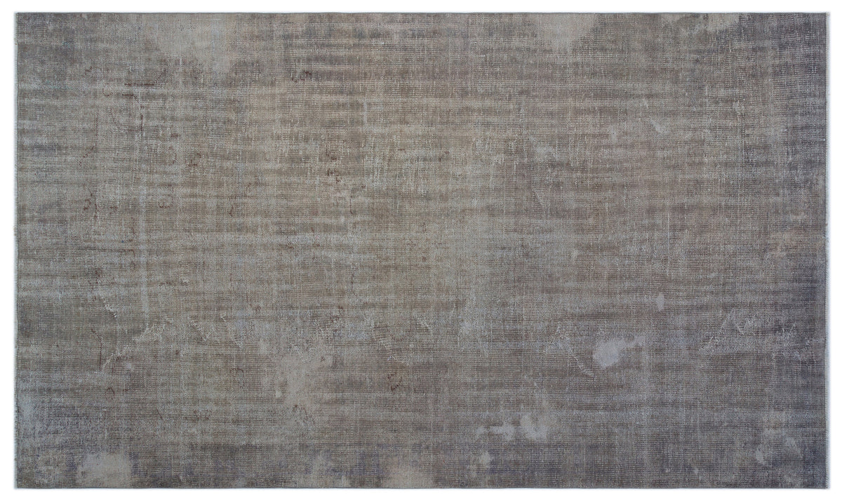 Gray Over Dyed Vintage Rug 5&#39;7&#39;&#39; x 9&#39;8&#39;&#39; ft 171 x 295 cm