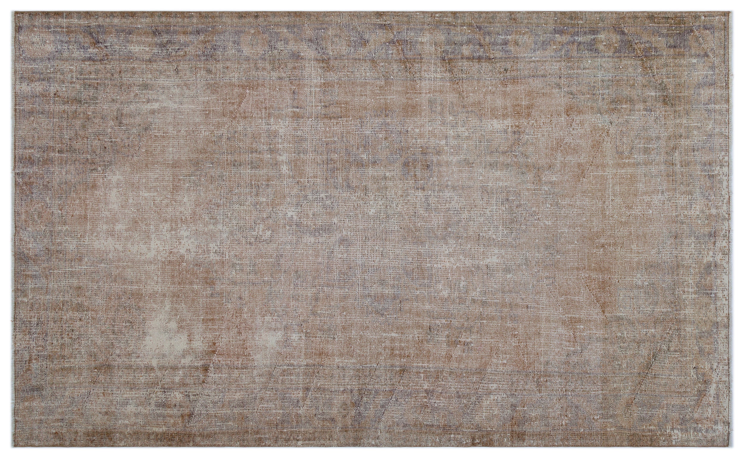 Brown Over Dyed Vintage Rug 5'7'' x 9'0'' ft 170 x 275 cm