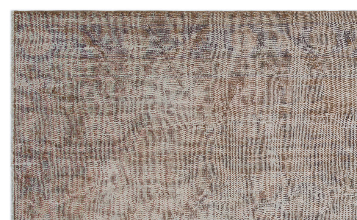 Brown Over Dyed Vintage Rug 5&#39;7&#39;&#39; x 9&#39;0&#39;&#39; ft 170 x 275 cm