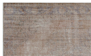 Brown Over Dyed Vintage Rug 5'7'' x 9'0'' ft 170 x 275 cm