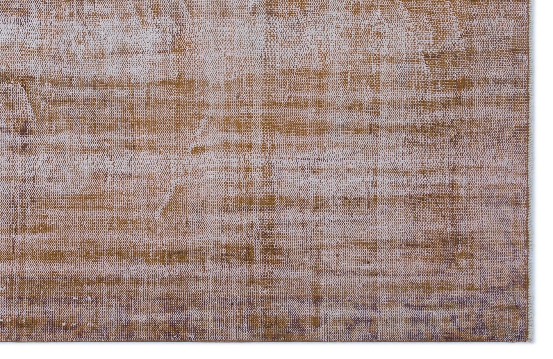 Brown Over Dyed Vintage Rug 5'6'' x 8'4'' ft 168 x 255 cm