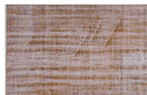 Brown Over Dyed Vintage Rug 5'6'' x 8'4'' ft 168 x 255 cm