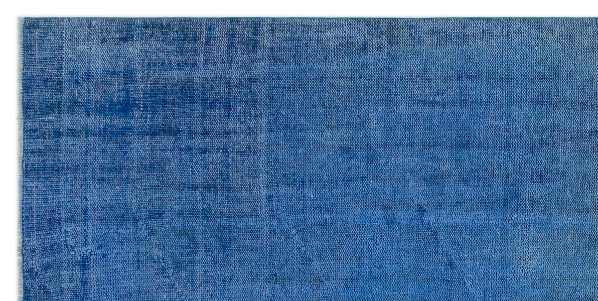 Blue Over Dyed Vintage Rug 4&#39;3&#39;&#39; x 8&#39;9&#39;&#39; ft 130 x 266 cm