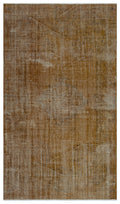 Brown Over Dyed Vintage Rug 4'10'' x 8'2'' ft 148 x 250 cm