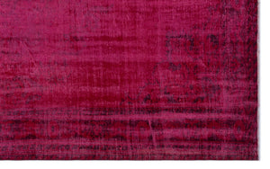 Red Over Dyed Vintage Rug 5'10'' x 9'5'' ft 177 x 287 cm