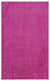 Fuchsia Over Dyed Vintage Rug 5'1'' x 8'6'' ft 155 x 258 cm