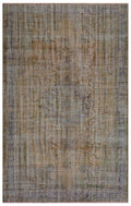 Brown Over Dyed Vintage Rug 6'1'' x 9'8'' ft 186 x 294 cm