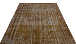 Brown Over Dyed Vintage Rug 6'0'' x 8'9'' ft 184 x 267 cm