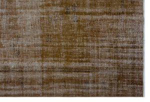 Brown Over Dyed Vintage Rug 6'0'' x 8'9'' ft 184 x 267 cm