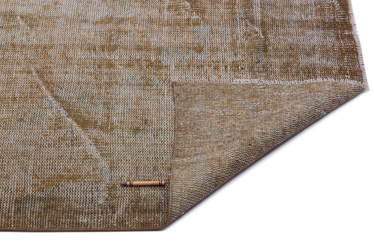 Brown Over Dyed Vintage Rug 5&#39;6&#39;&#39; x 10&#39;0&#39;&#39; ft 168 x 305 cm