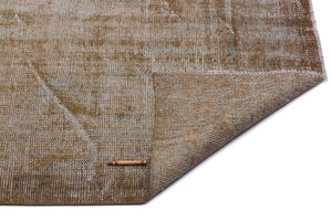 Brown Over Dyed Vintage Rug 5'6'' x 10'0'' ft 168 x 305 cm