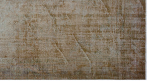 Brown Over Dyed Vintage Rug 5'6'' x 10'0'' ft 168 x 305 cm