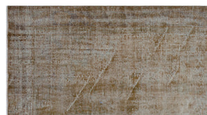 Brown Over Dyed Vintage Rug 5'6'' x 10'0'' ft 168 x 305 cm