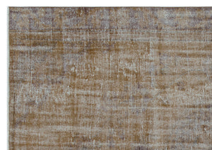 Brown Over Dyed Vintage Rug 6'2'' x 8'6'' ft 187 x 260 cm