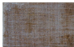 Brown Over Dyed Vintage Rug 6'8'' x 10'4'' ft 202 x 315 cm