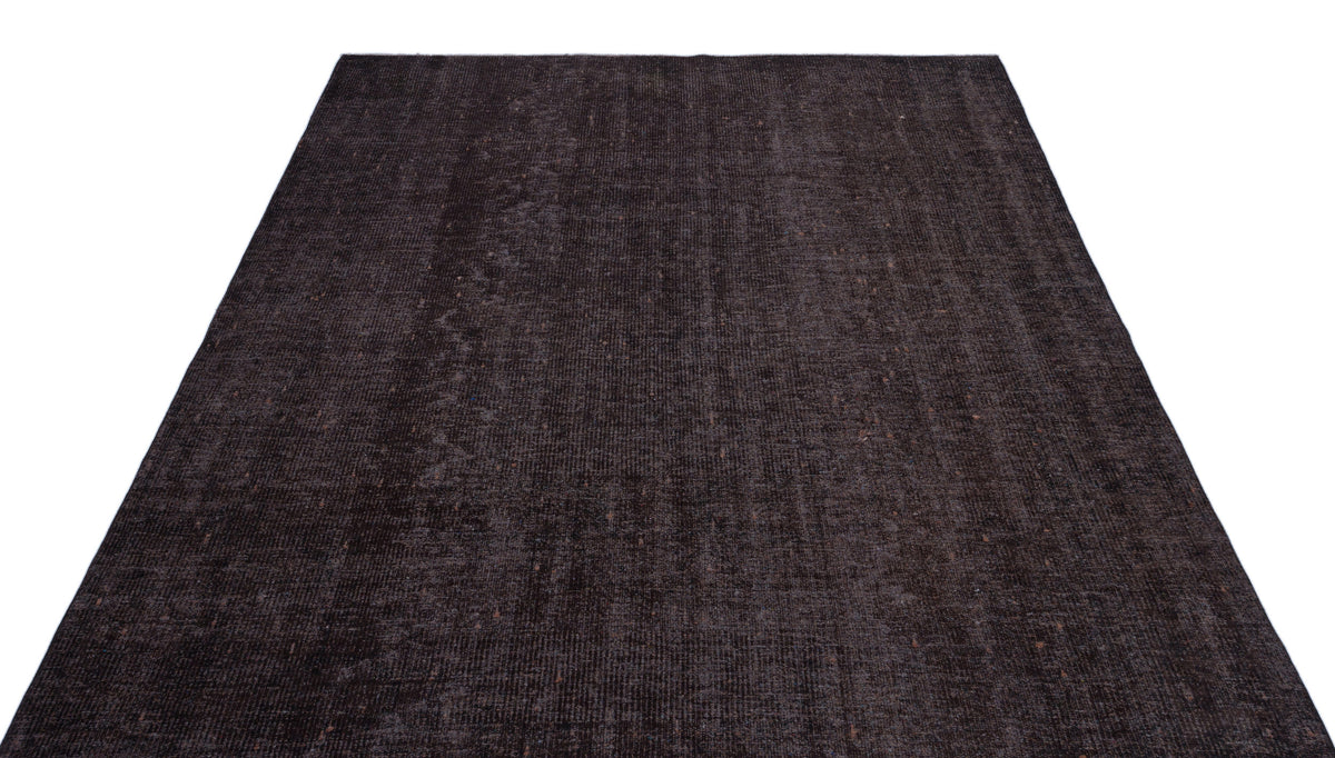 Black Over Dyed Vintage Rug 5&#39;10&#39;&#39; x 9&#39;0&#39;&#39; ft 178 x 275 cm