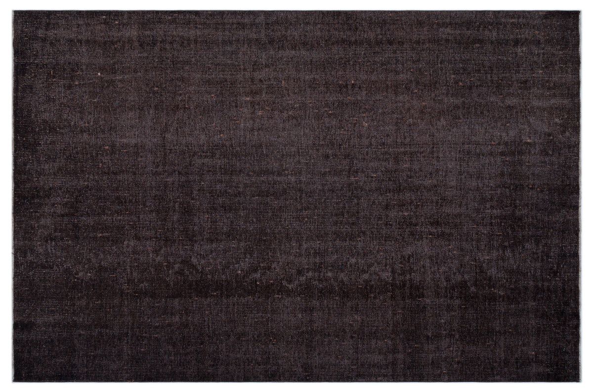 Black Over Dyed Vintage Rug 5&#39;10&#39;&#39; x 9&#39;0&#39;&#39; ft 178 x 275 cm