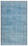 Blue Over Dyed Vintage Rug 5'5'' x 9'1'' ft 166 x 277 cm