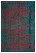 Retro Over Dyed Vintage Rug 4'8'' x 6'12'' ft 142 x 213 cm