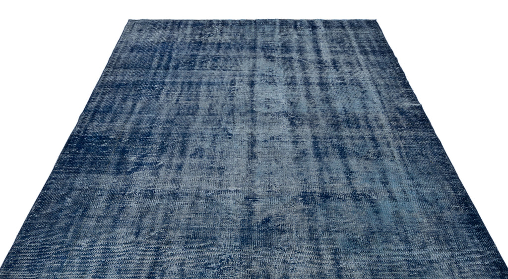 Blue Over Dyed Vintage Rug 6'2'' x 8'10'' ft 188 x 270 cm