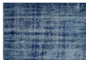 Blue Over Dyed Vintage Rug 6'2'' x 8'10'' ft 188 x 270 cm
